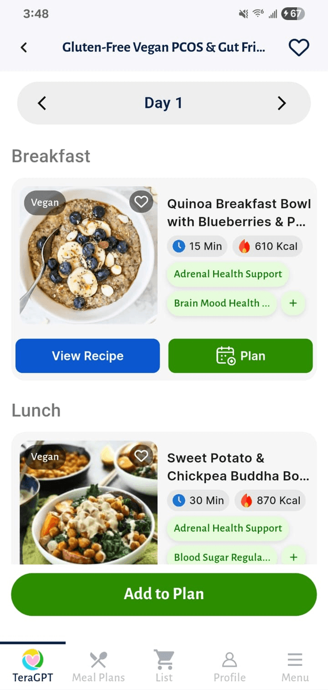 Smart Shopping List App Screen