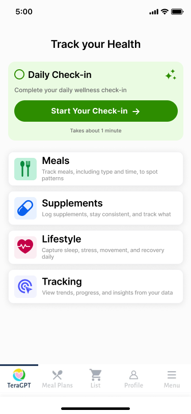 TeraPro Mobile - Dashboard with appointments, patients, and clinical notes